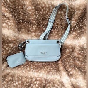 Kate Spade Light Blue Crossbody Bag with Pouch